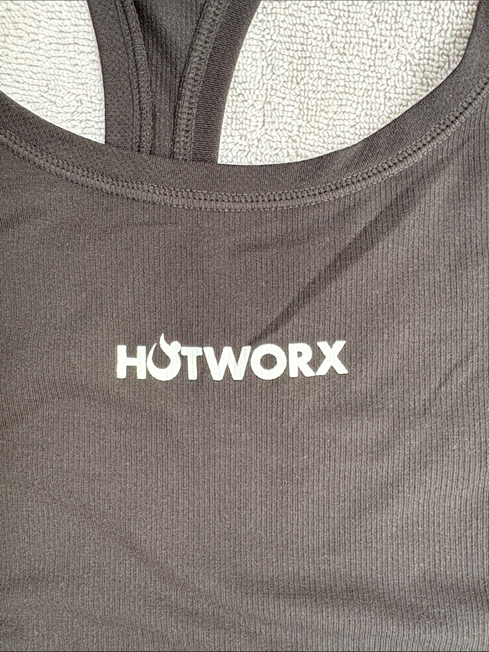 NWT HOTWORX Fabletics Black Logo Racerback Tank - Picture 6 of 6